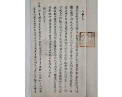 [141] 진주 군수의 인장이 날인된 행회문(行會文)으로 [영남경약소절목 嶺南京約所節目]