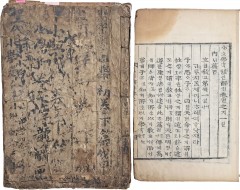 [154] 초성에 옛이응(ㆁ)이 보이고, 이산해(李山海) 발문이 있는 [방점본 소학언해] 5책 완질