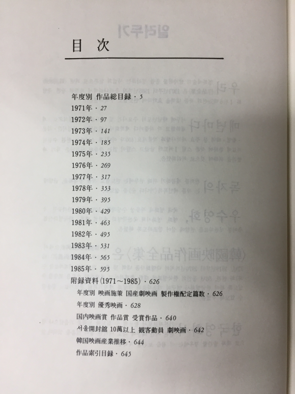 한국영화작품전집(1971~1985)