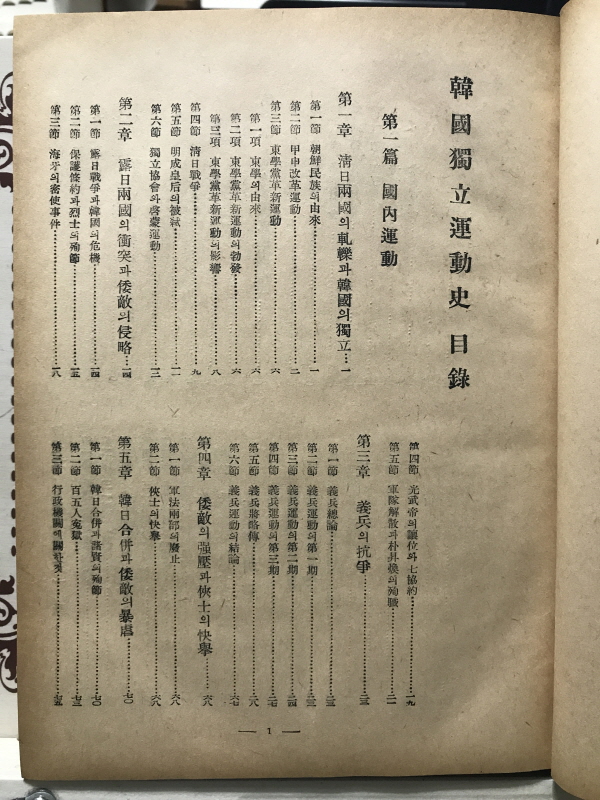 한국독립운동사 (애국동지원호회,1956 초판증정본)