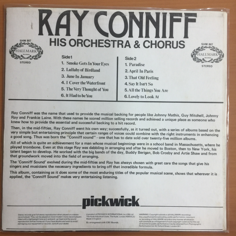 Ray Conniff, His Orchestra & Chorus* ‎– Ray Conniff, His Orchestra & Chorus ('S Awful Nice)