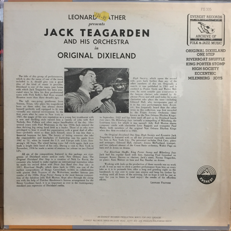 Jack Teagarden ‎– Original Dixieland