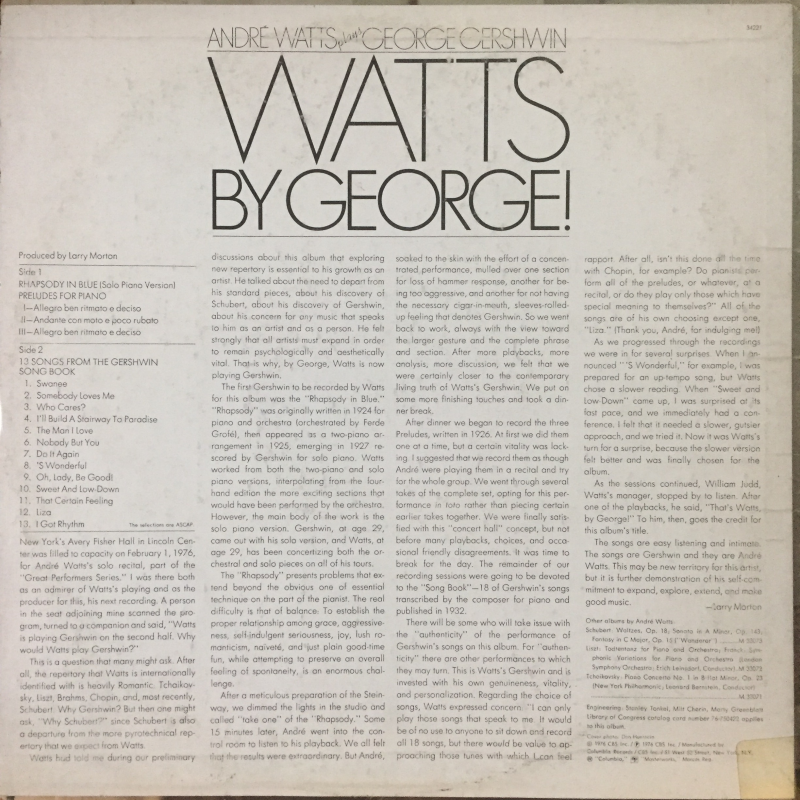 Watts ‎– Watts By George