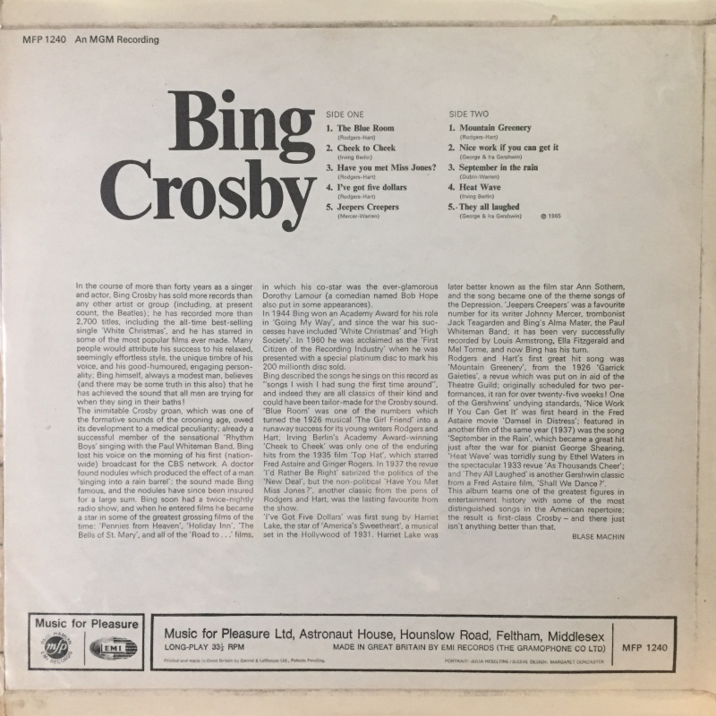 Bing Crosby ‎– Bing Crosby