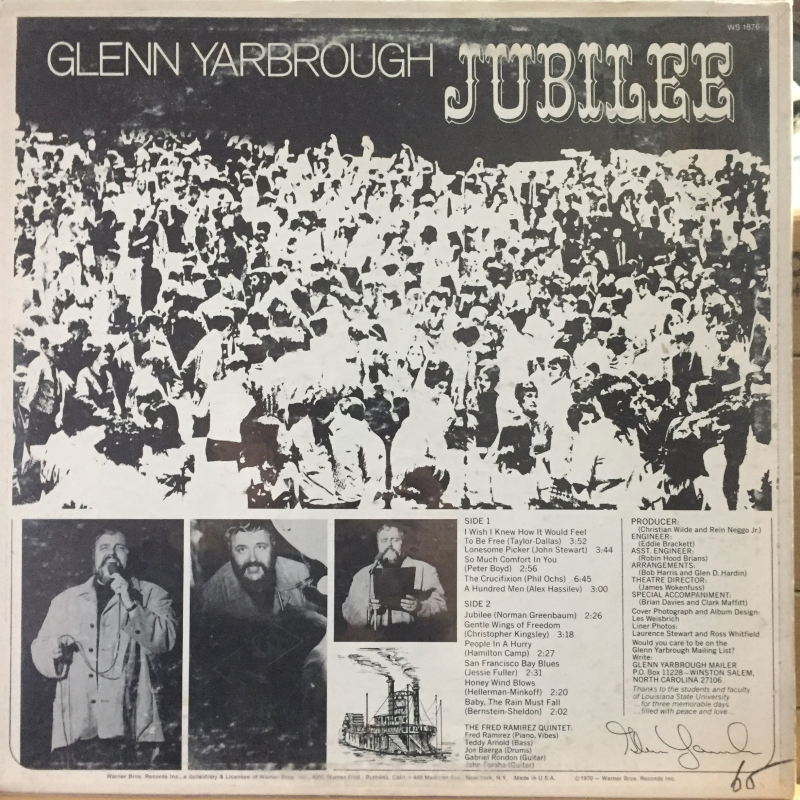 Glenn Yarbrough ‎– Jubilee