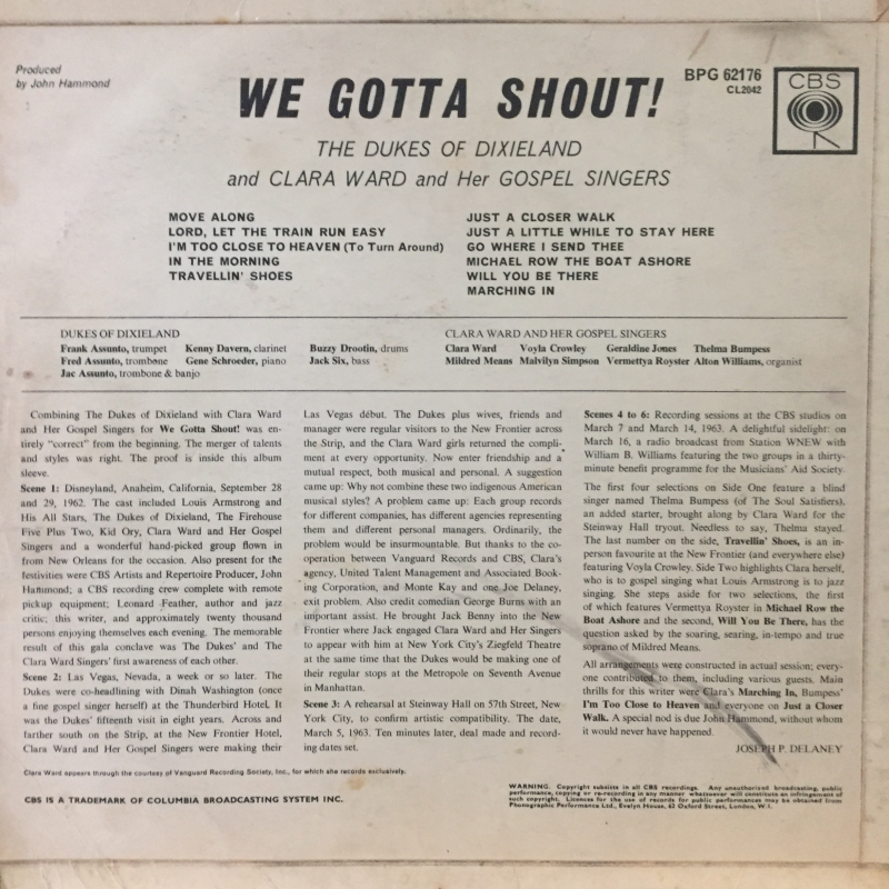 The Dukes Of Dixieland And Clara Ward And Her Gospel Singers ‎– We Gotta Shout!