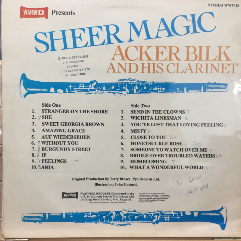Acker Bilk & His Clarinet ‎– Sheer Magic