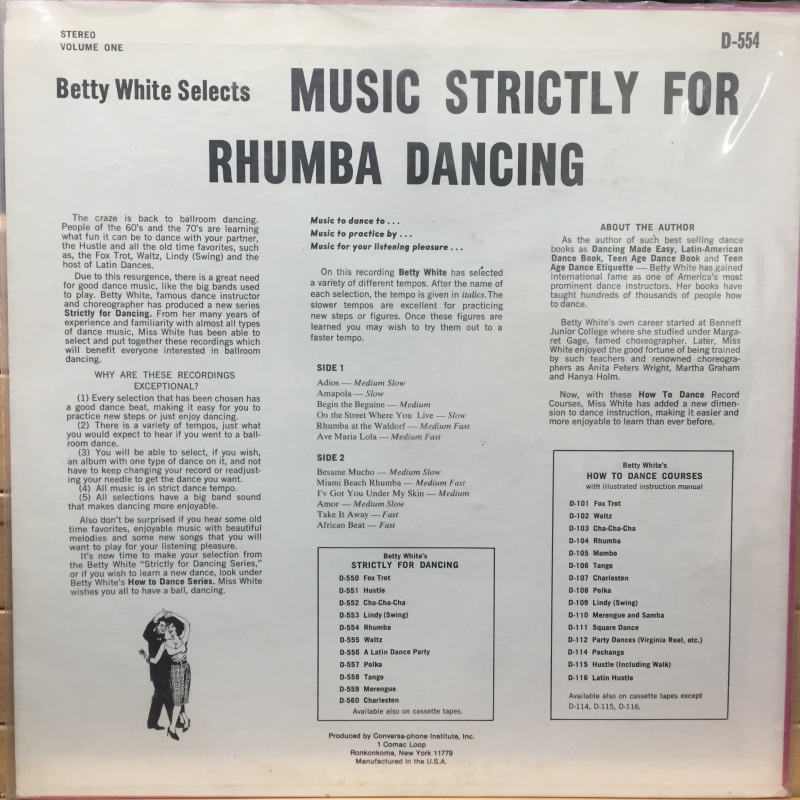 BETTY WHITE SELECTS - ENJOY DANCING THE RHUMBA