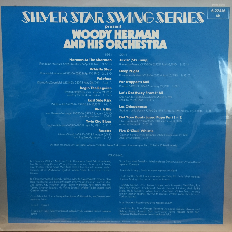 Woody Herman And His Orchestra ‎– Silver Star Swing Series Present