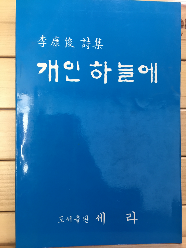 개인 하늘에 (이강준시집,초판)