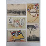 [이왕세자전하와 이왕세자비전하, 약궁진전하], [한국황태자전하], [동경권업박람회], [한국평양만수대황제폐하行幸기념비], [대전 관병식 기념] 엽서 5점