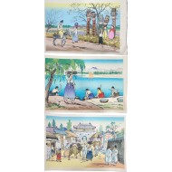 [242] 히요시 마모루(일길수日吉守 Hiyoshi, M.) 판화(版畫) 3점