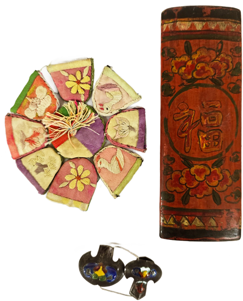 [274] 순은 칠보 [바늘꽂이] 2개 등 3종 일괄