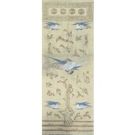 [295] 조선시대 깔개와 휘장으로 쓰인 [오학봉학문 모담 五鶴鳳凰文 毛毯]