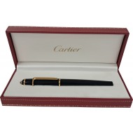 [69] 케이스가 있는 카르티에 검정색 만년필 1개 및 명함 꽂이 1개 총 2개 일괄