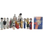 [160] 석고와 도자기 [인형] 15점과 조선왕조 궁중의상과 덕혜옹주의 복식복원 특별전 [리플릿] 1점 등 16점 일괄