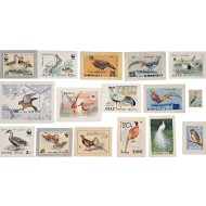 [184] ‘조류(鳥類)’ 주제 조선우표 원도 16점 일괄