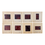 [192] 김홍도·신윤복 등의 명화시리즈 우표 발행을 위한 희귀 원판 슬라이드 필름 8점 일괄