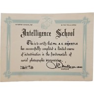 [5] 전쟁 직후 한국 현지에서 발급한, 미 해병대 항공정찰 정보교육 수료증