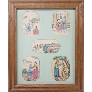 [60] 한국전쟁기 핸드페인팅 한국풍속 카드 액자