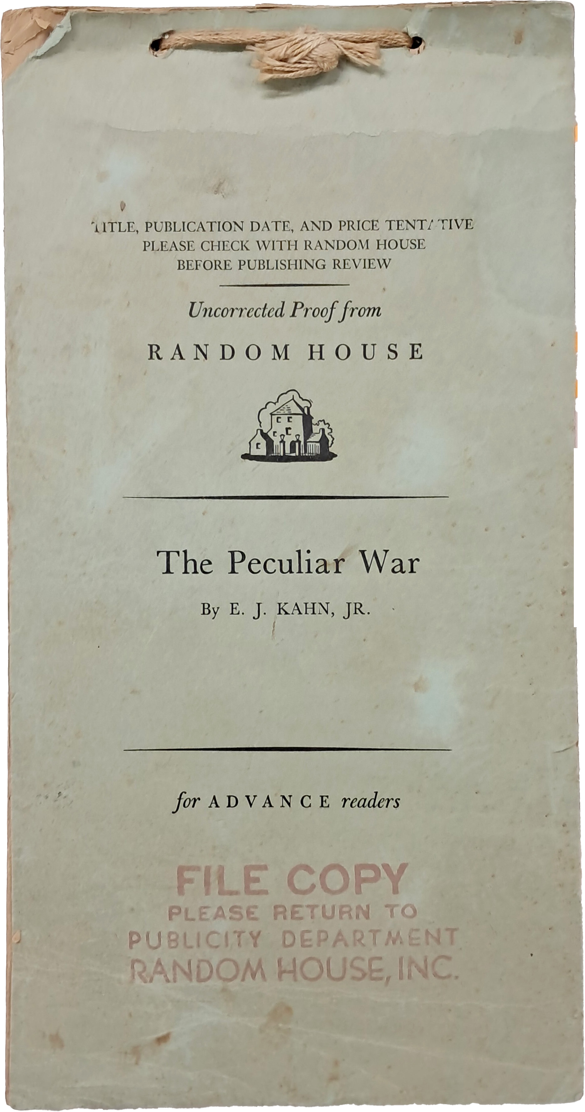 [134] 한국전 종군기자 E.J.칸의 한국전쟁 기록 [기이한 전쟁 The Peculiar War] 파일카피
