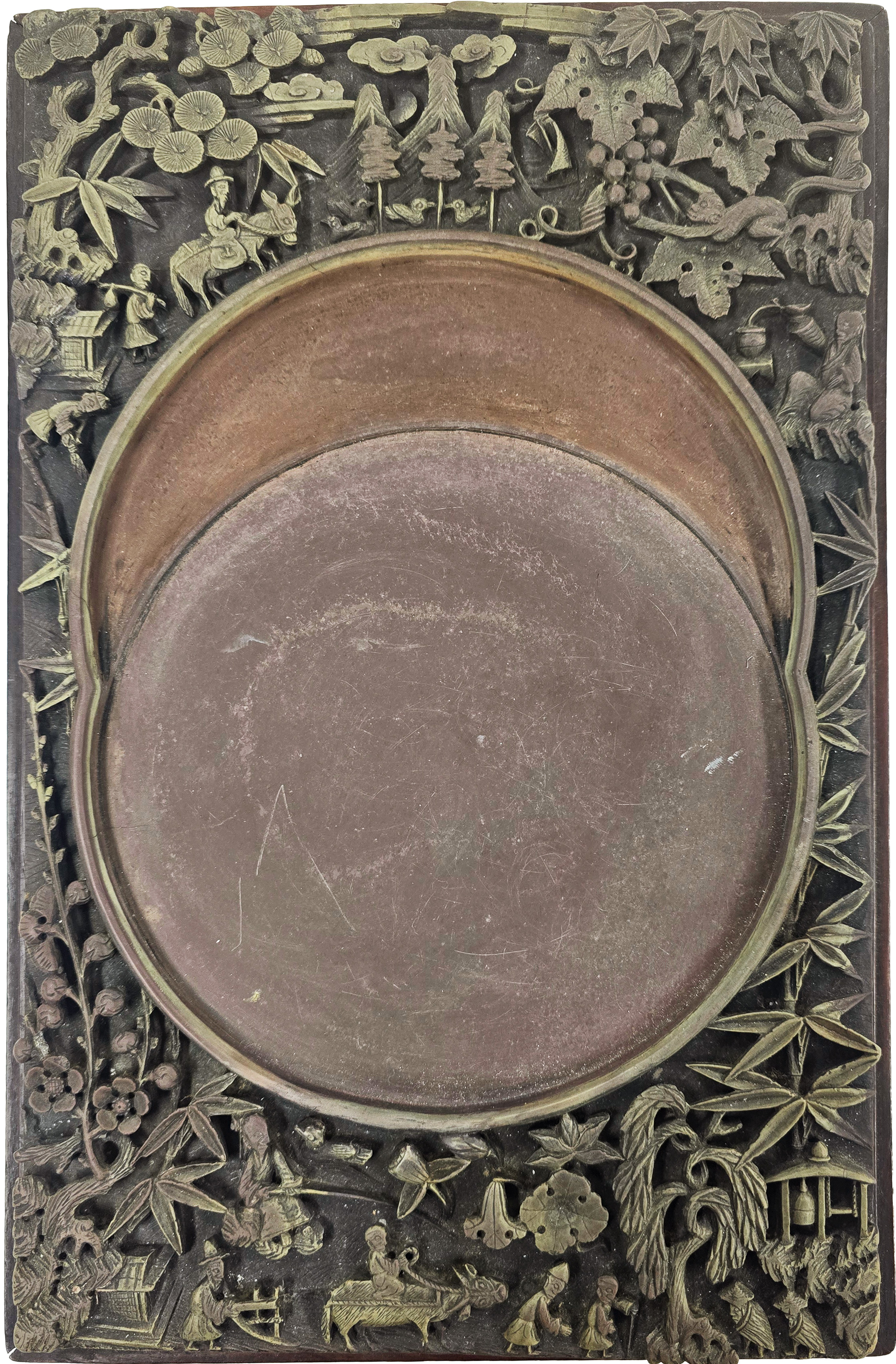 [170] 농경 모습을 새긴, 위원단계농경문일월연 (渭原端溪農耕文日月硯)