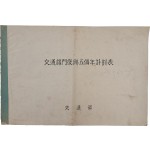 교통부문 부흥 5개년 계획표 交通部門復興五個年計劃表