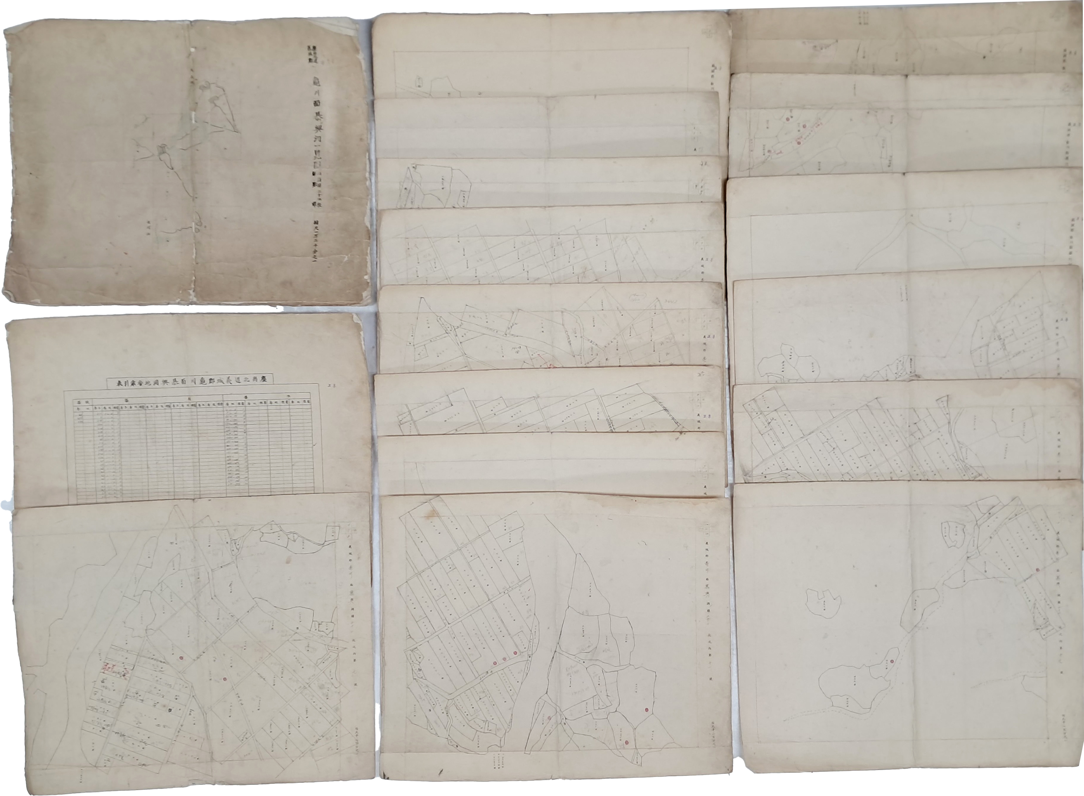 [345] 경북 의성 지번 색인표 1매와 지적도 23매 등 24매 일괄