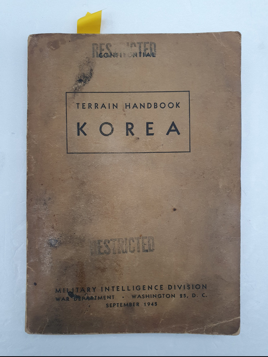 미국 육군정보국 전쟁부에서 간행한 책  [TERRAIN HANDBOOK KOREA]