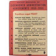 [47] 아이젠하워 행정부 업적홍보용 포켓카드