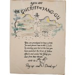 [56] 한국전쟁이 끝나고 주둔한 미군 장교클럽의 문화를 보여주는 [양구의 보안관 Sheriff of Yang-Gu] 그림판