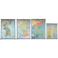 [196] ‘수산분포도’를 비롯한 대형 걸그림 4점 일괄