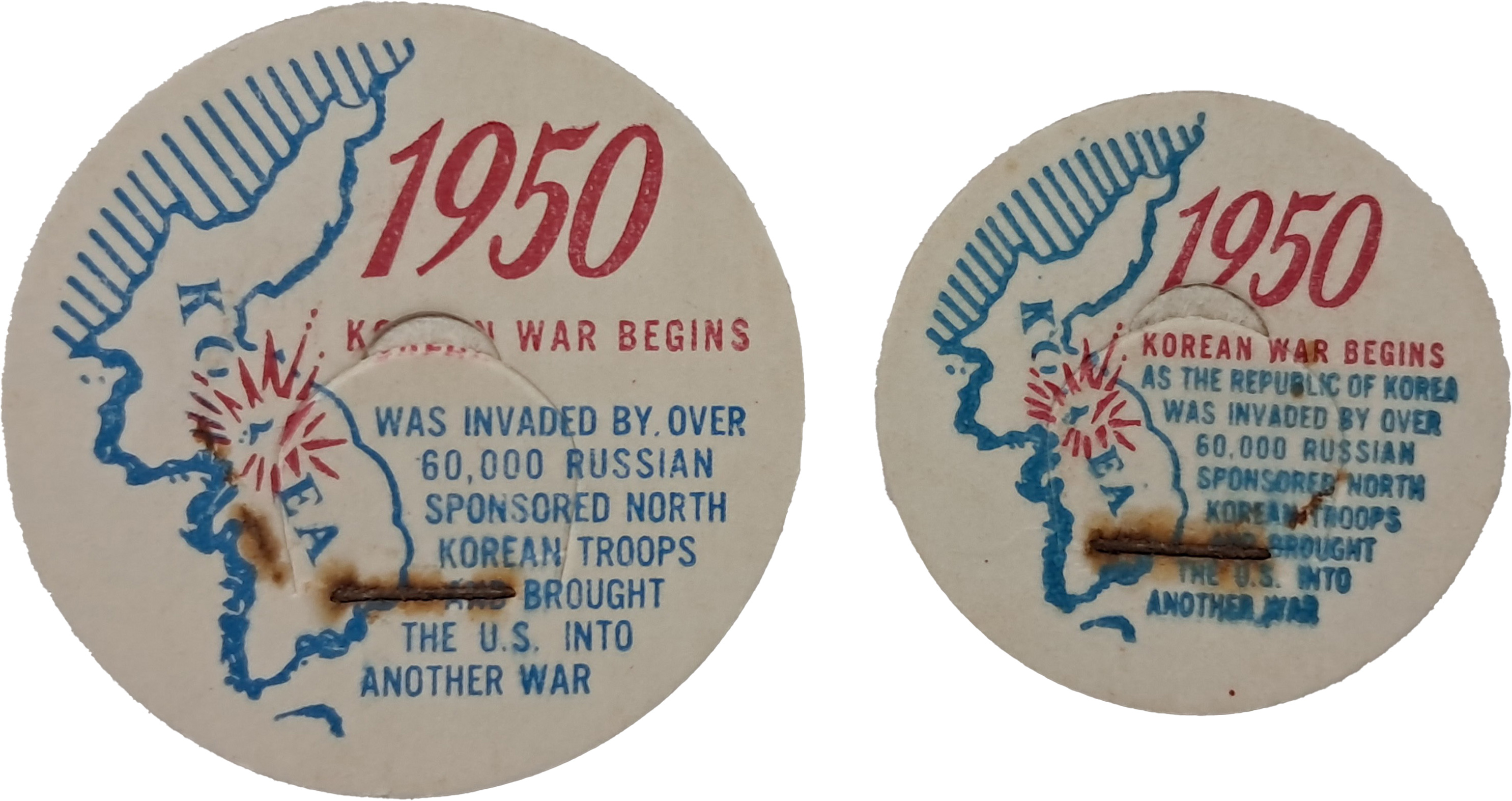[29] 한국전쟁 발발을 담은 한반도 지도 라벨(2종)