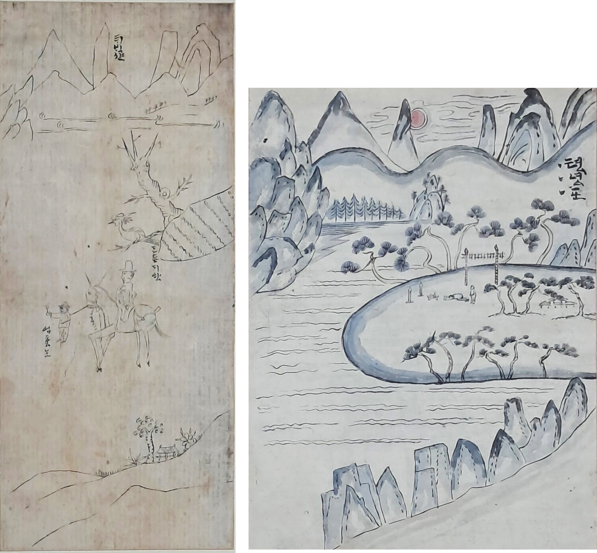 [88] 민화 - ‘단종(端宗)과 엄흥도(嚴興道)’ 외 1점