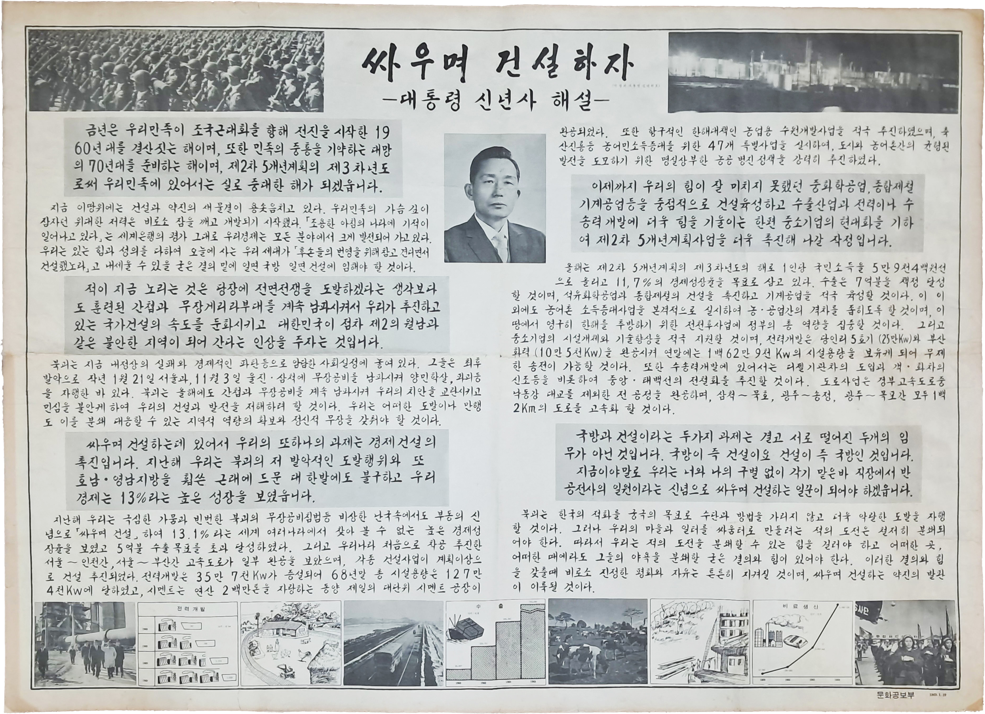 [209] 1969년 ‘대통령 신년사 해설’ 대형 홍보 포스터