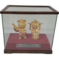 [211] 순금 도금 신랑 신부 호돌이 (Pure 24K-Gold Gilding Hodori Wedding Set)