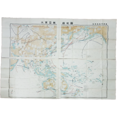 일본 육군기상부(陸軍氣象部)에서 작성한 천연색 [대동아기후지도 大東亞氣候地圖] 4枚1組