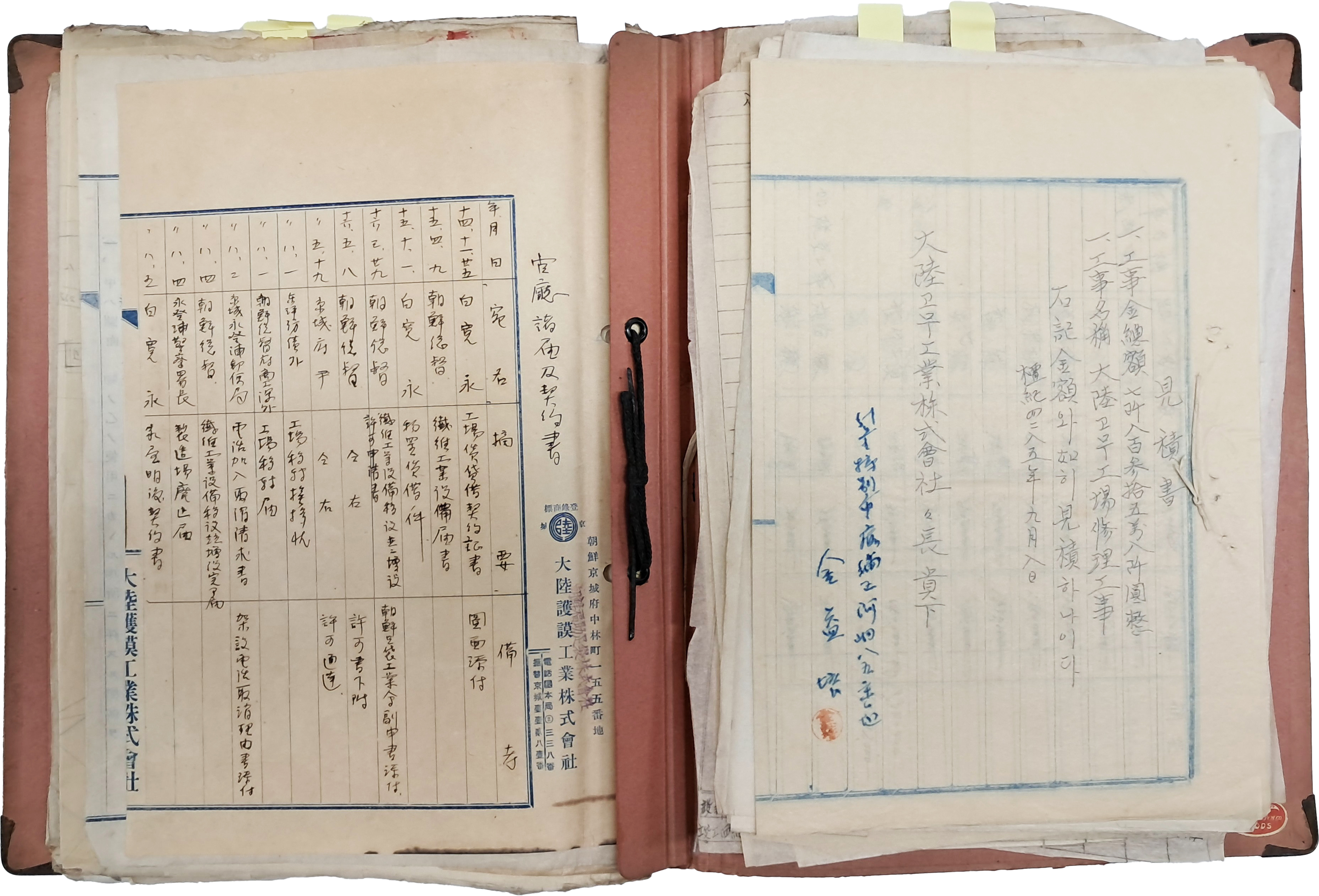 [13] 조선복조족대/조선호모공업주식회사 관계 서류철