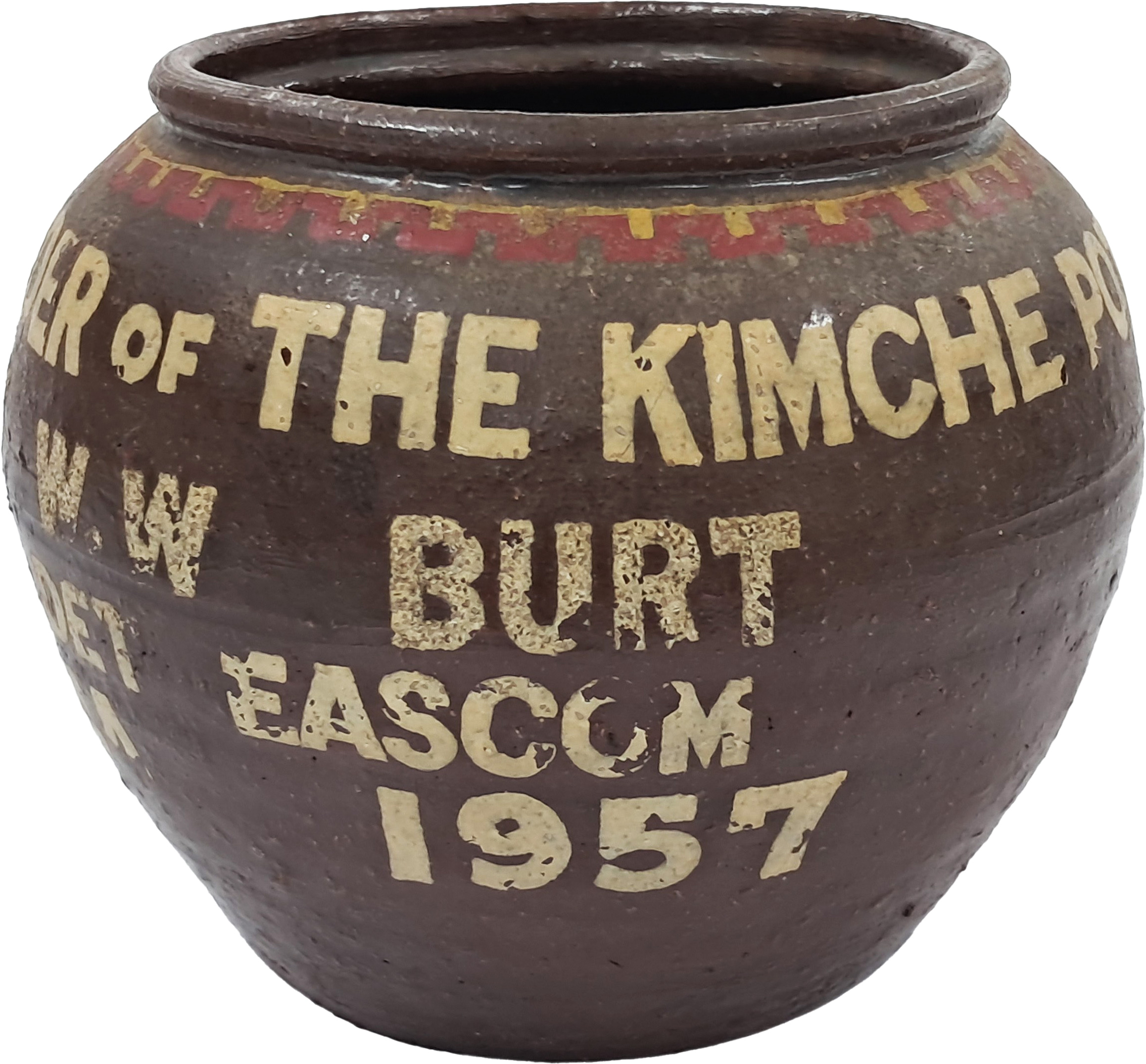 [97] ‘KIMCHE POT'와 ‘KOREA 1957'이 새겨진 김치단지