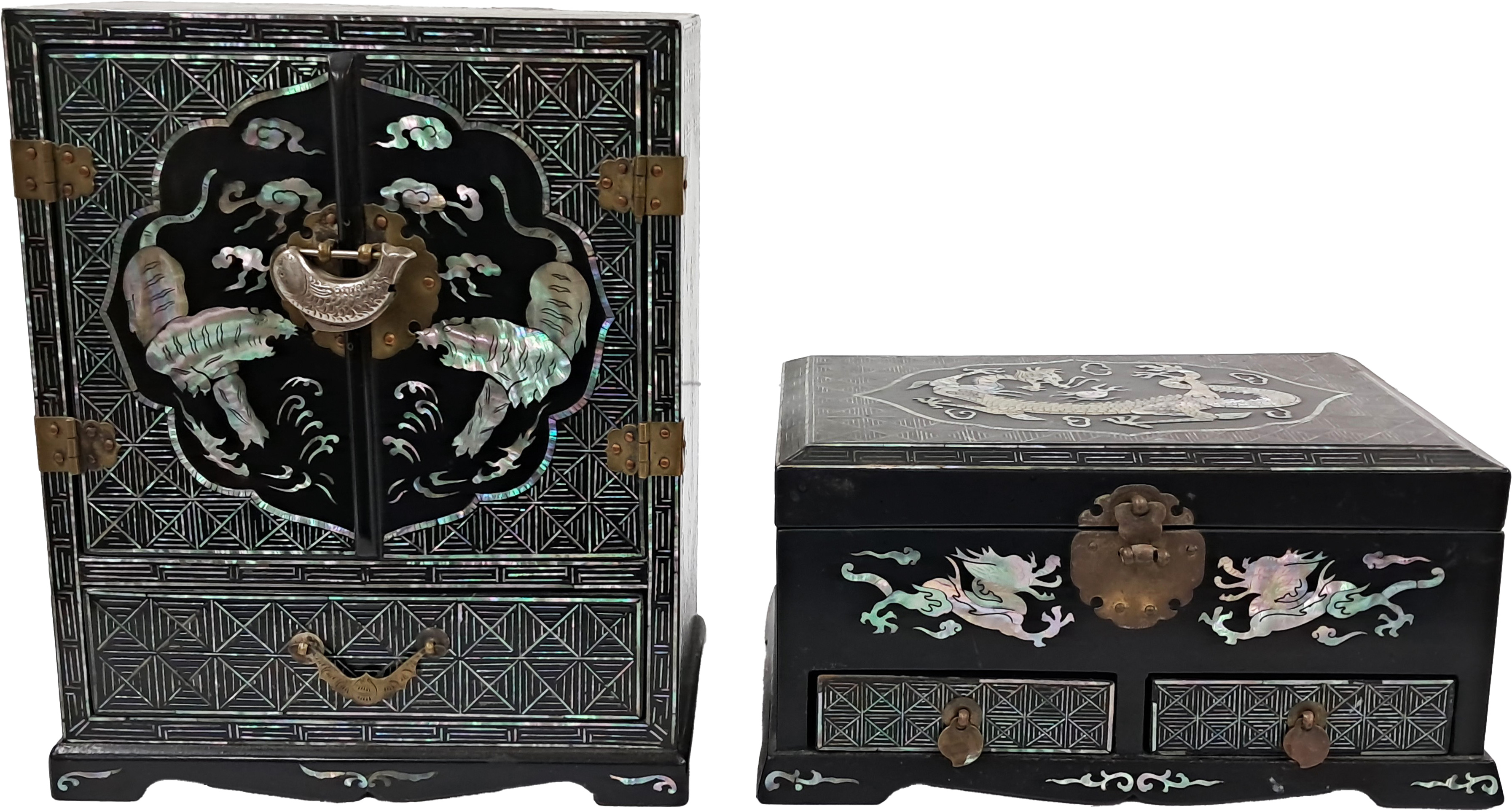 [100] 2단 나전 패물함