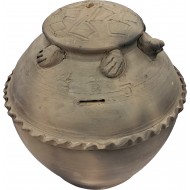 [106] 상단 중앙에 거북이가 그려진 질그릇 저금통