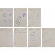 [201] 올림픽 기념 전용지에 쓴 사인지 7장(서향순, 신준섭, 허재 등)