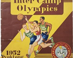 [245] 참가자들의 사인이 담긴, [벽동포로수용소 올림픽 화보집 Inter Camp Olympics]