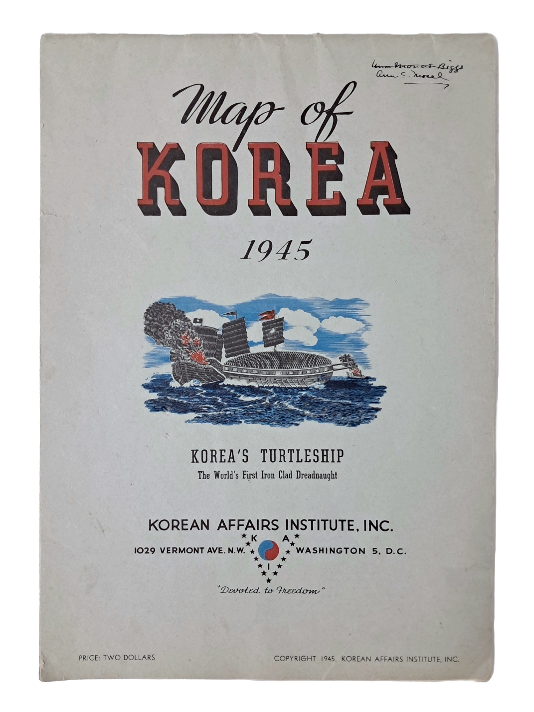 [270] 독립운동가 김용중이 펴낸 [Map of KOREA 1945]