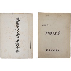 [12] 국악예술원 [교직원명단]과 [현국악인명집명단조사서] 등 2책
