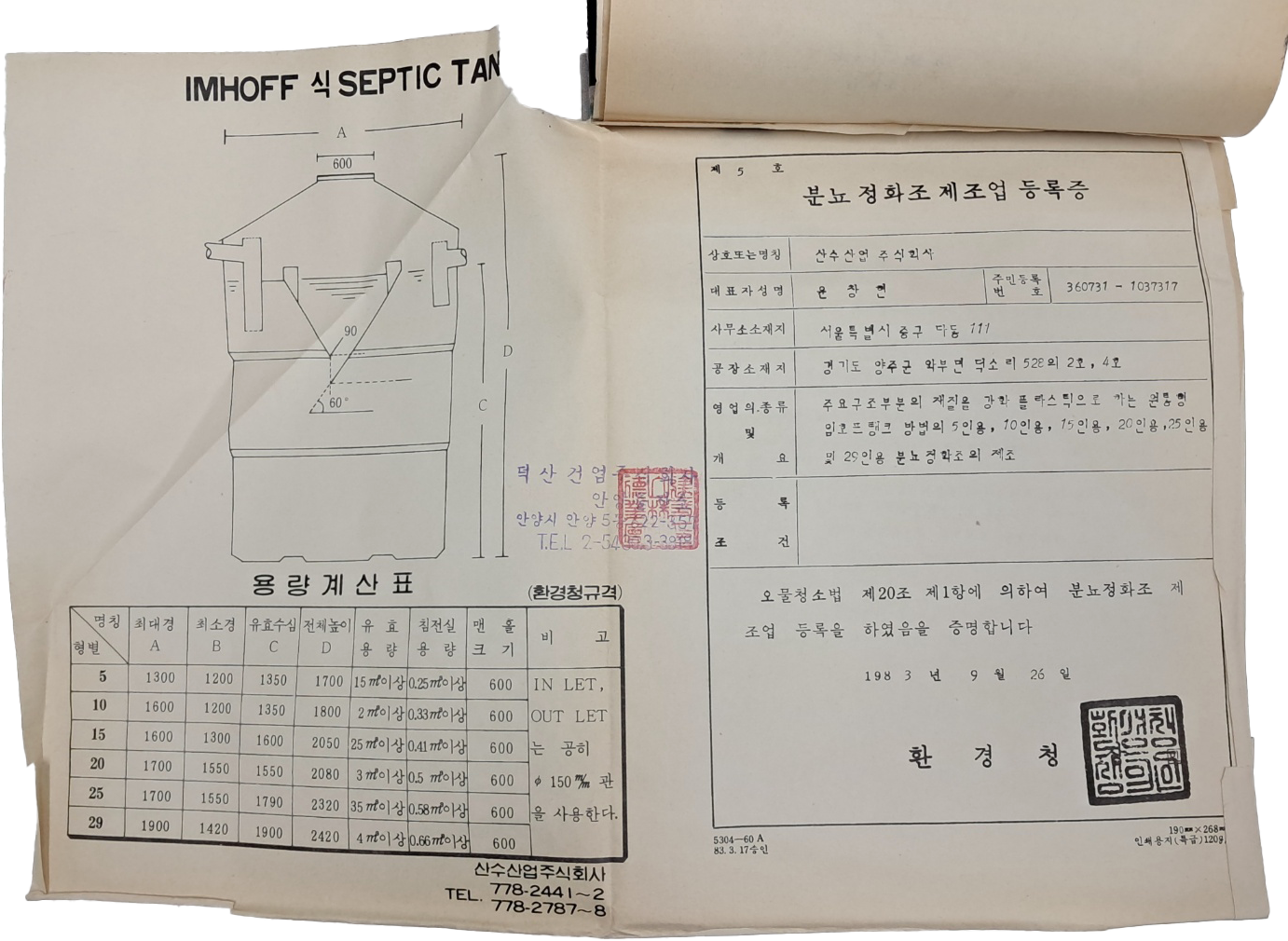 [429] 경기도 안양시 안양동 552-19의 2층 주택 [건축도면 乾縮圖面]