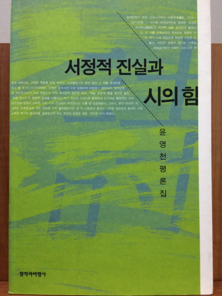 서정적 진실과 시의 힘 (윤영천평론집)