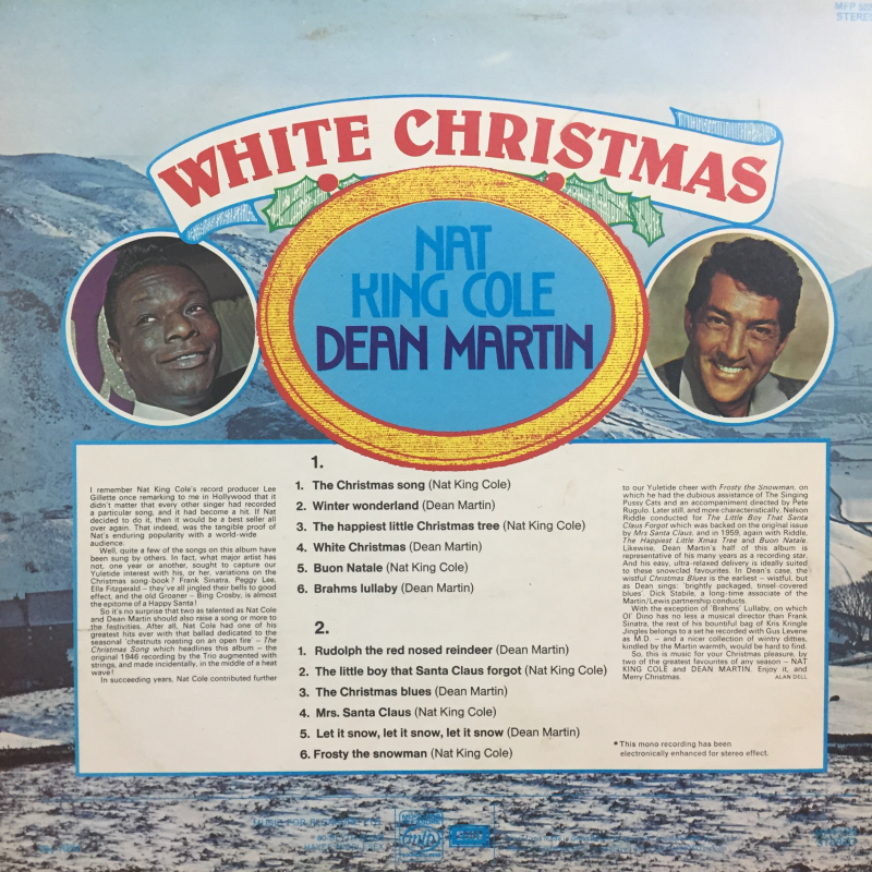 WHITE CHRISTMAS NAT KING COLE DEAN MARTIN