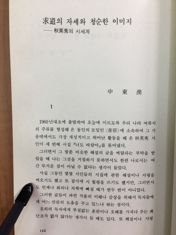 너도 바람아(추영수 시집)