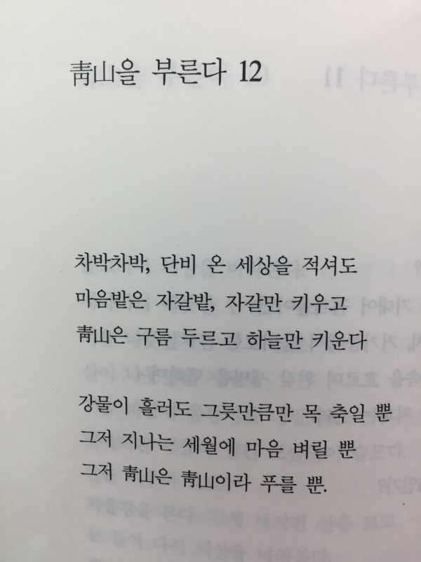 청산을 부른다(윤중호 시집,초판)